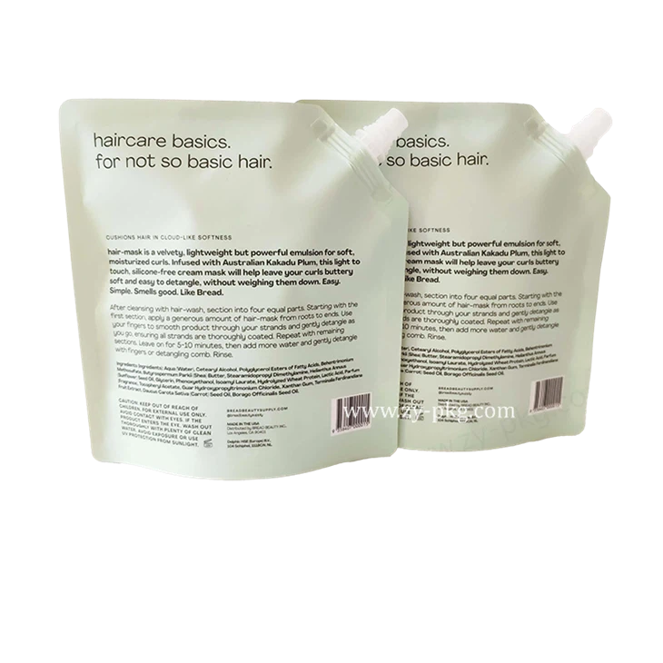 سپاؤٹ کے ساتھ مائع اسٹینڈ اپ پاؤچ